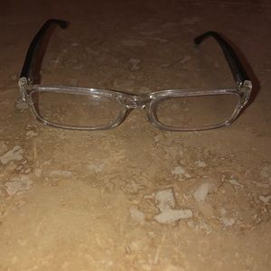 Clear and black RayBan optical frame